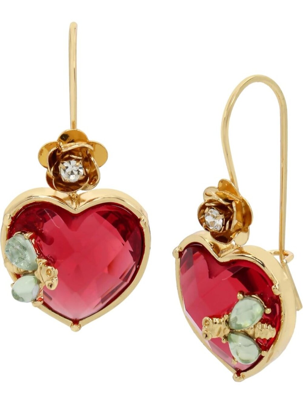 Chic Women's Stone Heart Dangle Earrings - Statement Jewelry for Any Occasion